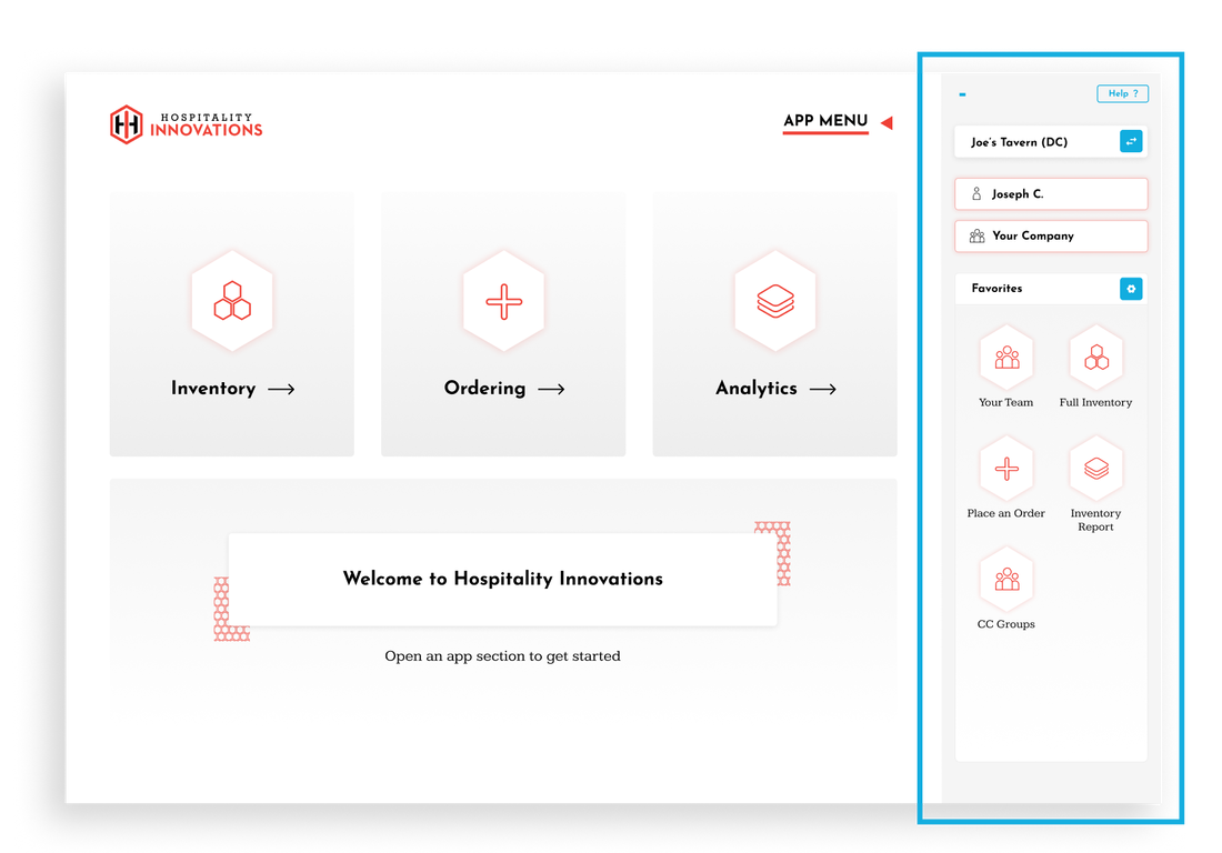 Highlighting the sidebar on the right side of the screen.